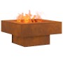 Hoguera Cuadrada 80x80x40 cm de Acero Resistente al Clima de , Chimeneas - Ref: Foro24-858957, Precio: 129,62 €, Descuento: %
