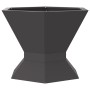 Hoguera Hexagonal  Negra 50x50x40 cm Acero | Foro24.es | Tu tienda online para hogar, jardín y más Foro24.es