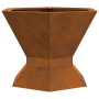 Chimenea Hexagonal 50x50x40 cm Acero Resistente a la Intemperie de , Chimeneas - Ref: Foro24-858961, Precio: 70,08 €, Descuen...