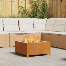 VidaXL Fogueira Cuadrada 60x60x30 cm de Acero Resistente a la Intemperie de , Chimeneas - Ref: Foro24-858963, Precio: 108,51 ...