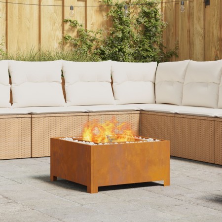 VidaXL Fogueira Cuadrada 60x60x30 cm de Acero Resistente a la Intemperie de , Chimeneas - Ref: Foro24-858963, Precio: 108,51 ...