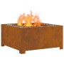 Hoguera Cuadrada 80x80x40 cm Acero Resistente a la Intemperie de , Chimeneas - Ref: Foro24-858965, Precio: 158,52 €, Descuent...