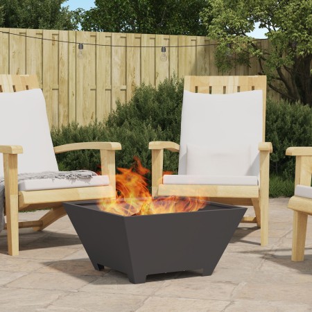 Hoguera Cuadrada Negra 60x60x30 cm de Acero de , Chimeneas - Ref: Foro24-858966, Precio: 66,25 €, Descuento: %