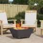 Hoguera Cuadrada Negra 60x60x30 cm de Acero de , Chimeneas - Ref: Foro24-858966, Precio: 66,25 €, Descuento: %