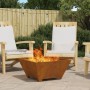 Hoguera Cuadrada 60x60x30 cm de Acero Resistente a la Intemperie de , Chimeneas - Ref: Foro24-858967, Precio: 57,75 €, Descue...