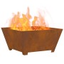 Fogata Cuadrada 80x80x40 cm Acero Resistente a la Intemperie de , Chimeneas - Ref: Foro24-858969, Precio: 89,60 €, Descuento: %