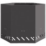 Hoguera Sin Humo Hexagonal Negra 58x58x51 cm Acero de , Chimeneas - Ref: Foro24-858980, Precio: 114,24 €, Descuento: -5%%
