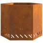 Hoguera Sin Humo Hexagonal 58x58x51 cm Acero Resistente a la Intemperie de , Chimeneas - Ref: Foro24-858981, Precio: 102,40 €...