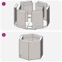 Hoguera Sin Humo Hexagonal 58x58x51 cm Acero Resistente a la Intemperie de , Chimeneas - Ref: Foro24-858981, Precio: 102,40 €...