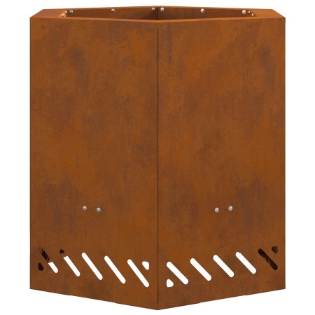 Hoguera Sin Humo Hexagonal 48x48x51 cm Acero Resistente a la Intemperie | Foro24.es | Tu tienda online para hogar, jardín y más Foro24.es