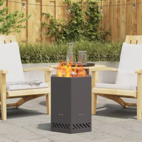 Comprar Fogón Sin Humo Hexagonal Negro 38x38x51