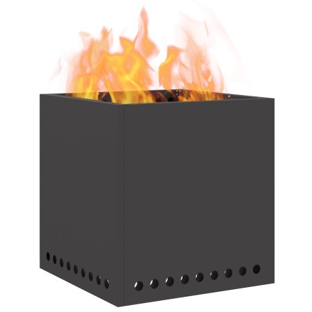 Hoguera Sin Humo Cuadrada Negra 48x48x50 cm Acero de , Chimeneas - Ref: Foro24-858986, Precio: 110,88 €, Descuento: %
