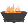 Fogón Hexagonal Negro 75x75x28 cm Acero de , Chimeneas - Ref: Foro24-858996, Precio: 105,89 €, Descuento: %