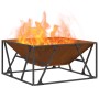 Fogata Cuadrada 80x80x40 cm Acero Corroso de , Chimeneas - Ref: Foro24-858995, Precio: 98,95 €, Descuento: -5%%