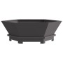 Fogón Hexagonal Negro 75x75x28 cm Acero de , Chimeneas - Ref: Foro24-858996, Precio: 105,89 €, Descuento: %