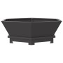 Fogón Hexagonal Negro 75x75x28 cm Acero de , Chimeneas - Ref: Foro24-858996, Precio: 105,89 €, Descuento: %