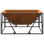 Fogata Cuadrada 80x80x40 cm Acero Corroso de , Chimeneas - Ref: Foro24-858995, Precio: 98,95 €, Descuento: -5%%