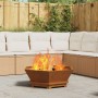 Hoguera Hexagonal 75x75x28 cm Acero Resistente a la Intemperie de , Chimeneas - Ref: Foro24-858997, Precio: 97,71 €, Descuent...