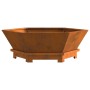 Hoguera Hexagonal 75x75x28 cm Acero Resistente a la Intemperie de , Chimeneas - Ref: Foro24-858997, Precio: 97,71 €, Descuent...