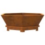 Hoguera Hexagonal 75x75x28 cm Acero Resistente a la Intemperie de , Chimeneas - Ref: Foro24-858997, Precio: 97,71 €, Descuent...