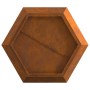 Hoguera Hexagonal 75x75x28 cm Acero Resistente a la Intemperie de , Chimeneas - Ref: Foro24-858997, Precio: 97,71 €, Descuent...