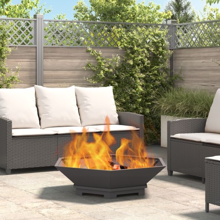 Fogata Hexagonal Negra 100x100x28 cm Acero de , Chimeneas - Ref: Foro24-858998, Precio: 134,81 €, Descuento: %