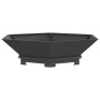 Fogata Hexagonal Negra 100x100x28 cm Acero de , Chimeneas - Ref: Foro24-858998, Precio: 134,81 €, Descuento: %