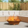 Fogata Hexagonal 100x100x28 cm Acero Resistente a la Intemperie de , Chimeneas - Ref: Foro24-858999, Precio: 119,89 €, Descue...
