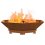 Fogata Hexagonal 100x100x28 cm Acero Resistente a la Intemperie de , Chimeneas - Ref: Foro24-858999, Precio: 119,89 €, Descue...