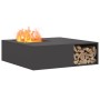 Hoguera con Almacenamiento de Leña Negro 100x100x30 cm Acero de , Chimeneas - Ref: Foro24-859000, Precio: 194,75 €, Descuento: %