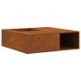 Hoguera con almacenamiento para leña 100x100x30 cm Acero envejecido de , Chimeneas - Ref: Foro24-859001, Precio: 165,87 €, De...