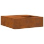 Hoguera con almacenamiento para leña 100x100x30 cm Acero envejecido de , Chimeneas - Ref: Foro24-859001, Precio: 165,87 €, De...
