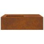 Hoguera con almacenamiento para leña 100x100x30 cm Acero envejecido de , Chimeneas - Ref: Foro24-859001, Precio: 165,87 €, De...