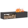 Hoguera con Almacenamiento para Troncos Negro 160x45x35 cm Acero de , Chimeneas - Ref: Foro24-859002, Precio: 176,87 €, Descu...
