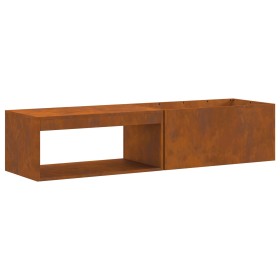 Hoguera con almacenamiento para troncos 160x45x35 cm Acero oxidado de , Chimeneas - Ref: Foro24-859003, Precio: 141,18 €, Des...