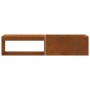 Hoguera con almacenamiento para troncos 160x45x35 cm Acero oxidado de , Chimeneas - Ref: Foro24-859003, Precio: 141,18 €, Des...