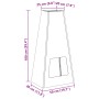 Hoguera Negra 50x35x100 cm Acero | Foro24.es | Tu tienda online para hogar, jardín y más Foro24.es