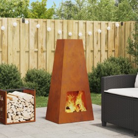 Hoguera 50x35x100 cm de acero envejecido de , Chimeneas - Ref: Foro24-859005, Precio: 95,86 €, Descuento: %