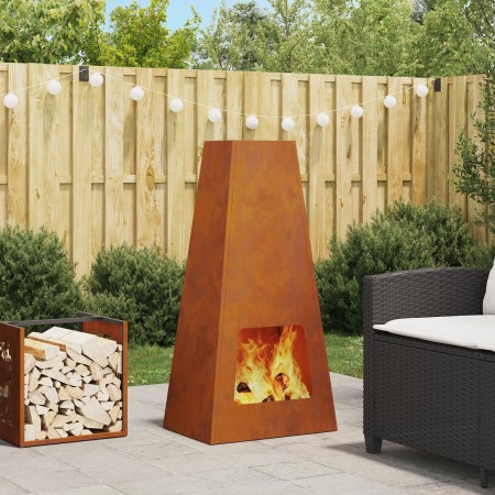 Hoguera 50x35x100 cm de acero envejecido de , Chimeneas - Ref: Foro24-859005, Precio: 95,86 €, Descuento: %