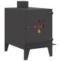 Estufa de Camping con Chimenea Negra 35x50x60 cm Acero de , Utensilios de cocina y vajilla de camping - Ref: Foro24-859840, P...