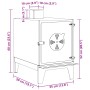 Estufa de Camping con Chimenea Negra 35x50x60 cm Acero de , Utensilios de cocina y vajilla de camping - Ref: Foro24-859840, P...
