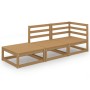 Muebles de jardín 3 piezas marrón miel madera maciza de pino de vidaXL, Conjuntos de jardín - Ref: Foro24-3075472, Precio: 20...