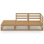 Muebles de jardín 3 piezas marrón miel madera maciza de pino de vidaXL, Conjuntos de jardín - Ref: Foro24-3075472, Precio: 20...