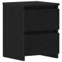 Mesa de Noche con Cajones de Roble Negro 30x30x40 cm de , Mesitas de noche - Ref: Foro24-861988, Precio: 48,41 €, Descuento: ...