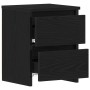 Mesitas de Noche con Cajones 2 pcs Negro Roble 30x30x40 cm de , Mesitas de noche - Ref: Foro24-861989, Precio: 83,55 €, Descu...
