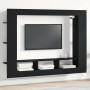 Cabinet de TV Wall-Mounted Negro Roble 152x22x113 cm de , Muebles TV - Ref: Foro24-861999, Precio: 103,37 €, Descuento: %
