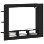 Cabinet de TV Wall-Mounted Negro Roble 152x22x113 cm de , Muebles TV - Ref: Foro24-861999, Precio: 103,37 €, Descuento: %