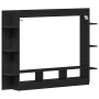 Cabinet de TV Wall-Mounted Negro Roble 152x22x113 cm de , Muebles TV - Ref: Foro24-861999, Precio: 103,37 €, Descuento: %