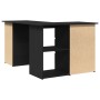 Escritorio de esquina de roble negro , 145x100x76 cm, hecho de madera elaborada de , Escritorios - Ref: Foro24-862006, Precio...