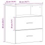 Mesita de Noche Negra de Roble 50x32x60cm de de , Mesitas de noche - Ref: Foro24-862051, Precio: 68,82 €, Descuento: %